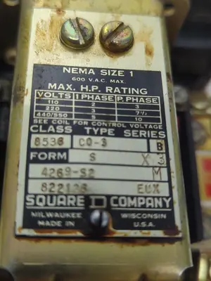 Used SQUARE D 8536 C0-3 Starters | Surplus Asset Holdings #1205178
