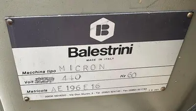 USED BALESTRINI MORTISER