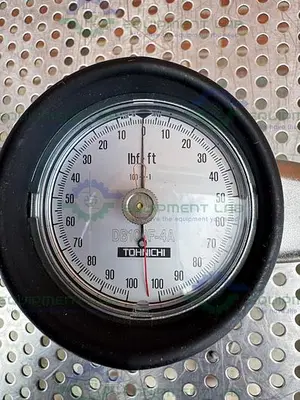 USED TOHNICHI DB100F-4A DIAL INDICATING TORQUE WRENCH W/ DA-06 CAP RING 45 FT./LBS