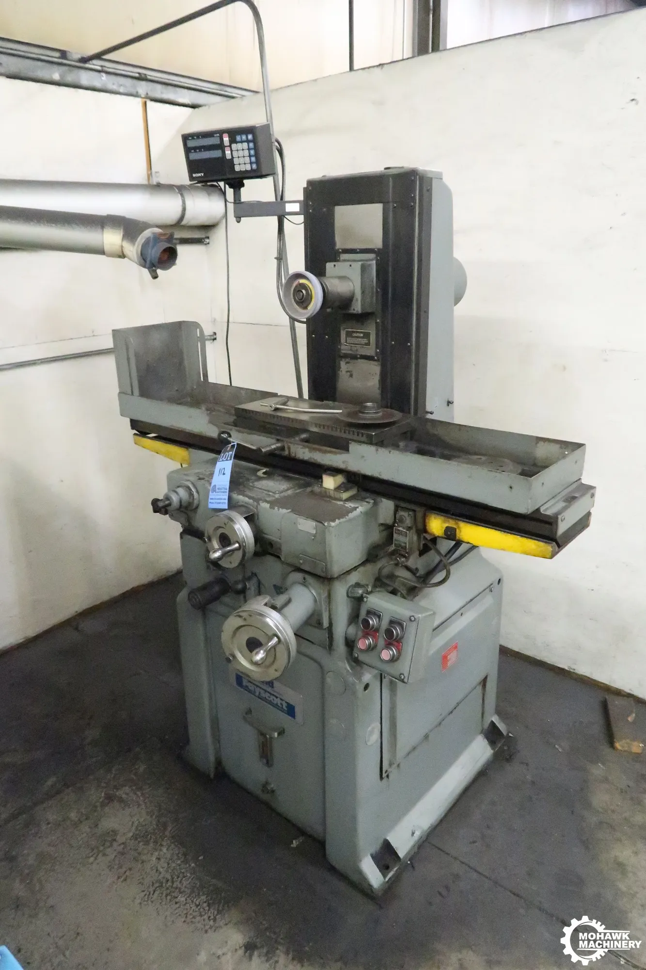6" x 18" REID/FAYSCOTT "REID-O-MATIC" HYDRAULIC HORIZONTAL-SPINDLE SURFACE GRINDER w/WALKER CHUCK & SONY LH51 DRO