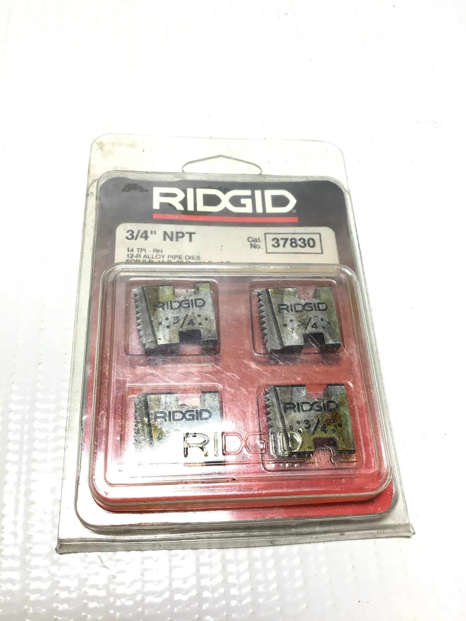 Ridgid 37830 12-R Alloy Pipe Dies 3/4″ NPT 14 TPI-RH