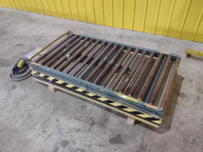 4,000 LB X 72" X 36" SOUTHWORTH MODEL #LS4-36 HYDRALUIC LIFT TABLE WITH ROLLER TOP: YOBRO #24780