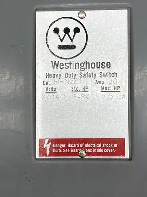 Used WESTINGHOUSE HFN321 Miscellaneous Equipment (Electrical & Power) Ohio US | Surplus Asset Holdings #1243193