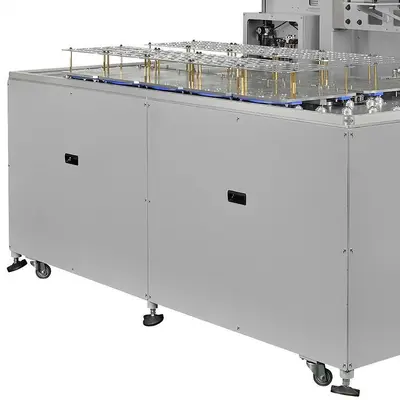 Multi-pallet customized workpiece template rotary work stocker