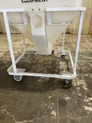 Used Plastic Process Equipment Material Bin with Lid 410lb Capacity 32x32 Bins Michigan US | Maverick Industrial Sales #1400706
