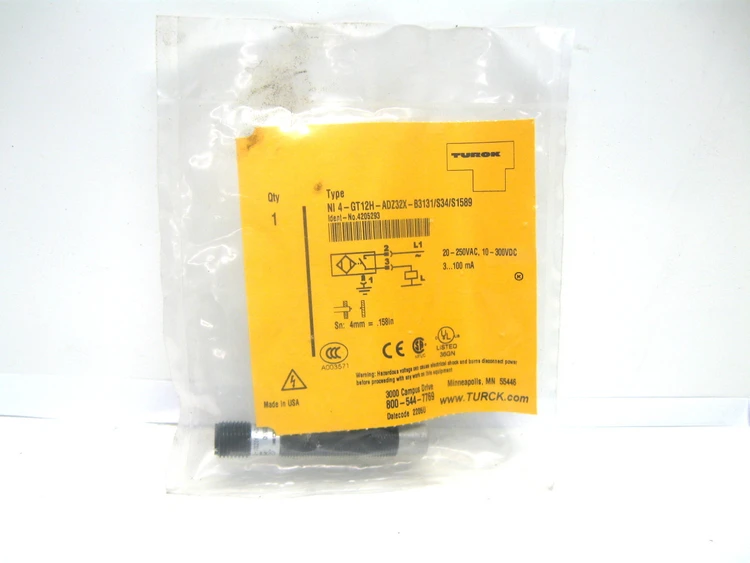 New | in-Stock TURCK NI 4-GT12H-ADZ32X-B3131/S34/S1589 Proximity Sensors Kentucky US | Industrial Parts R Us Inc. #357259