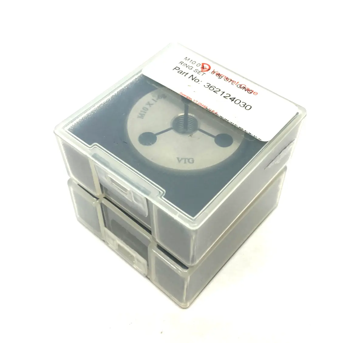 USED VERMONT GAGE THREADED RING GAUGE SET M10X1 6G