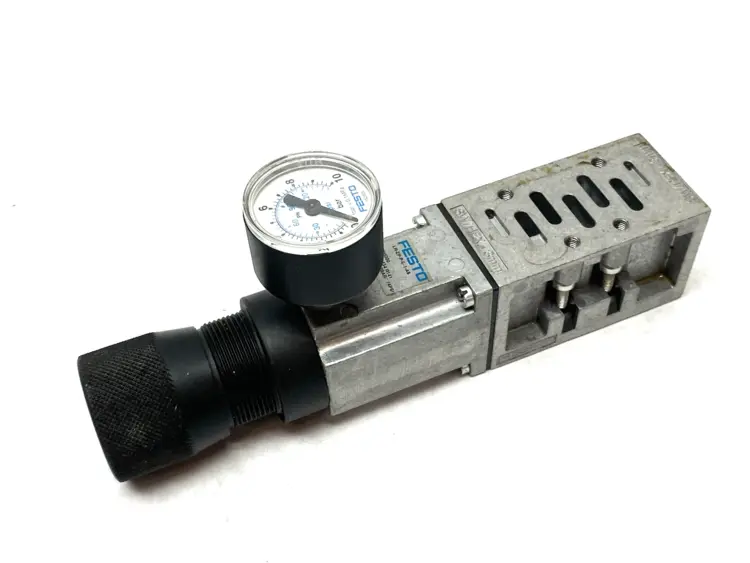 Used FESTO INTERMEDIATE PRESSURE REGULATOR PLATE 13000434 Air Pressure Regulators | Maverick Industrial Sales #1102130