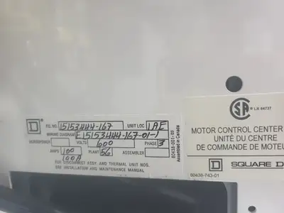 USED SQUARE D MODEL 6