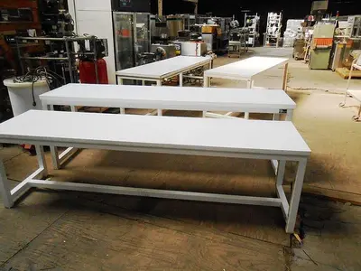 Table, Prep, 24" x 8', C/st Frame, Hardwood Top (2) #S741978