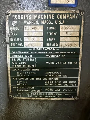 USED PERKINS PERKINS 650-B PRESS