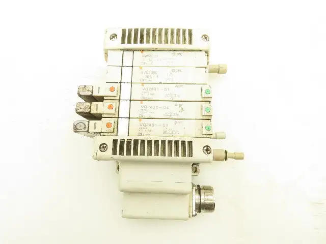 SMC VVQ2000-10A-1 VQ2401-51 Pneumatic Solenoid Valve 5-Station Manifold Block
