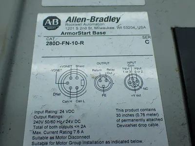 Used ALLENBRADLEY 280DFN10R Starters Ohio US | HGR 24 #835193