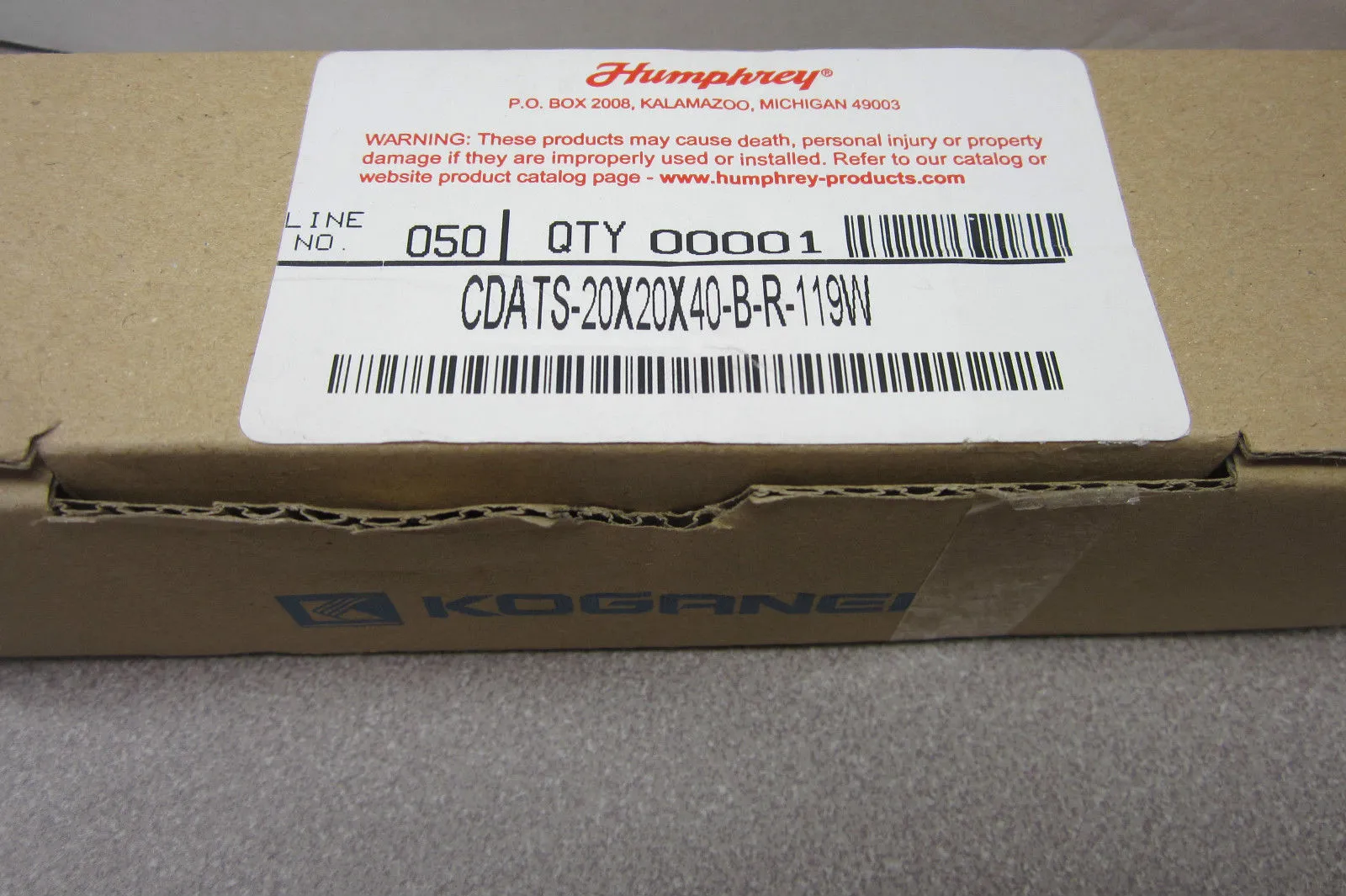 NEW KOGANEI CDATS20X20X40-B-R-119W AIR CYLINDER CDATS20X20X40BR119W