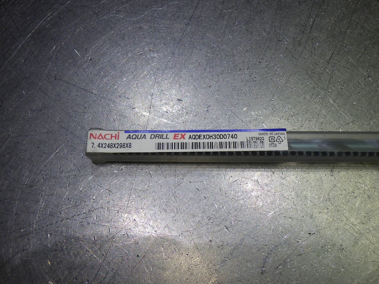 Nachi Aqua EX 7.4mm Coolant Thru 30xD Carbide Drill AQDEX0H30D0740 (LOC1972A)