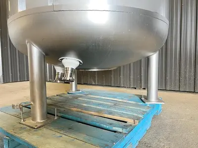 Used 264 Gallon Jacketed Tank (Reactor), 316L Stainless Steel, Insulated, Full Vacuum