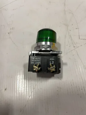 Green Illuminated Indicator Light 120V -NIB