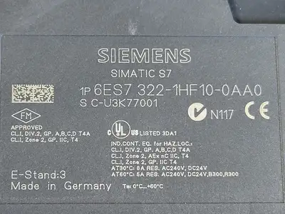USED SIEMENS 6ES7 322-1HF10-0AA0