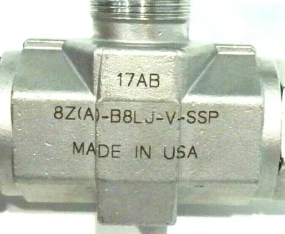 NEW PARKER 8Z-B8LJ-V-SSP BALL VALVE 8ZB8LJVSSP