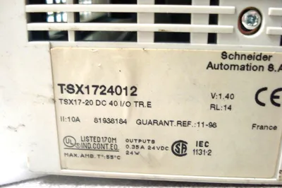 USED TELEMECANIQUE SCHNEIDER AUTOMATION TSX1724012 CPU CONTROLLER