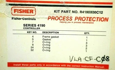 2 NEW FISHER CONTROLS R4190X00C12 REPAIR KIT