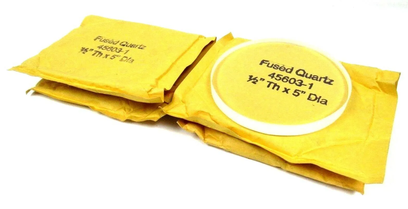 NEW LOT OF 4 45603-1 FUSED QUARTZ 1/2" THICK x 5" DIAMETER 456031