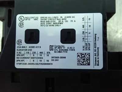 Used SIEMENS 3RT20252BB40 PLC Contactors Ohio US | HGR 24 #907477