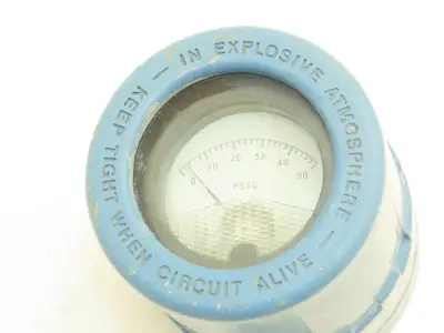 Rosemount 0751AM3NAB Field Signal Indicator 4-20mA DC Meter Input 0-50 PSI