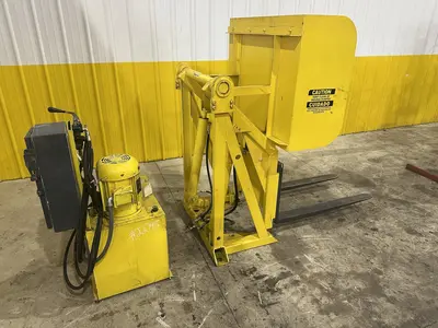 48" HYDRAULIC PALLET INVERTER / FLIPPER / UPENDER MACHINE: STOCK #22798
