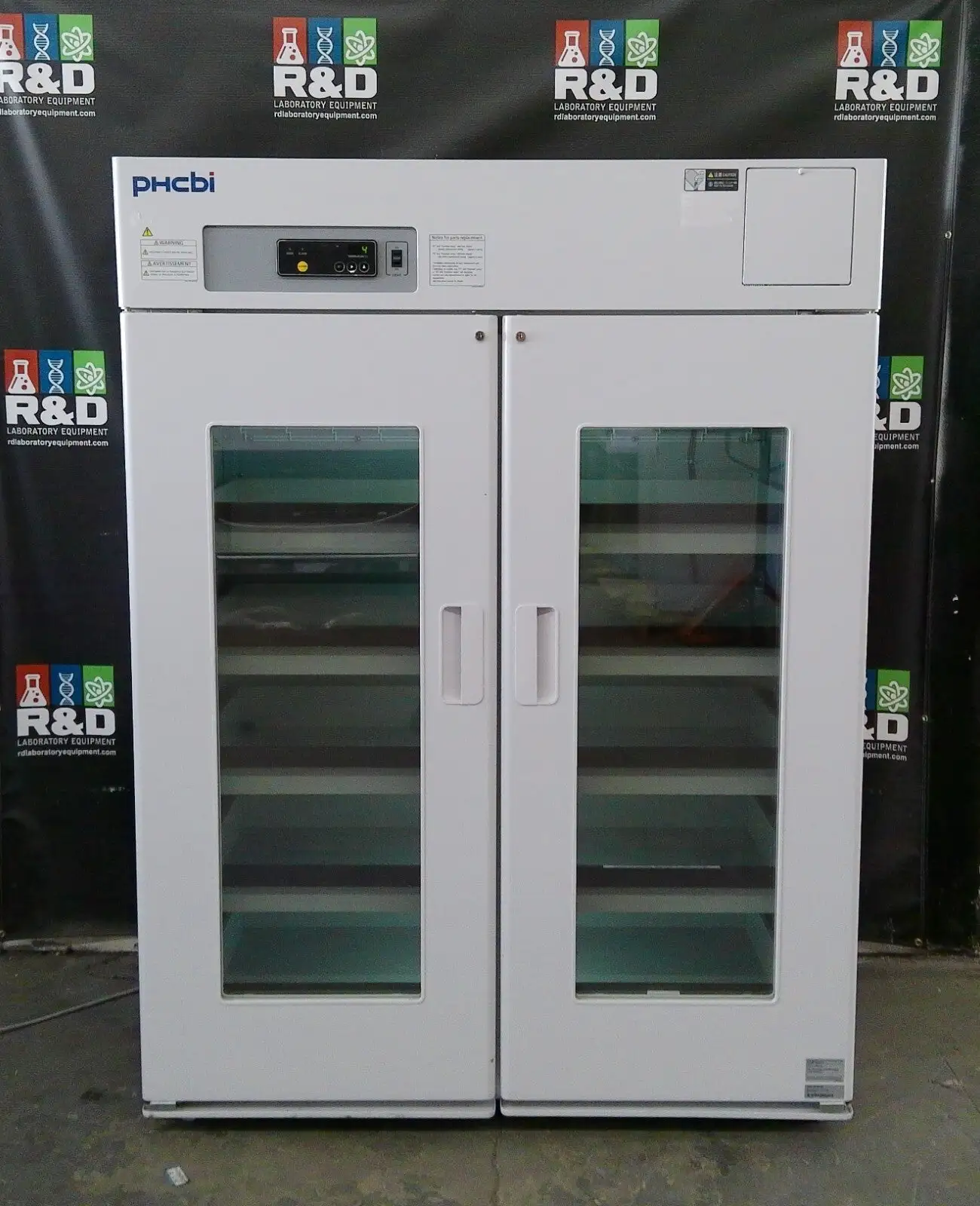 PHCbi MPR-1412R-PA Double Door Pharmaceutical Refrigerator 48Cf 120v