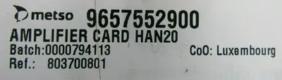 NEW METSO HAN-20 AMPLIFIER CARD HAN20 9657552900