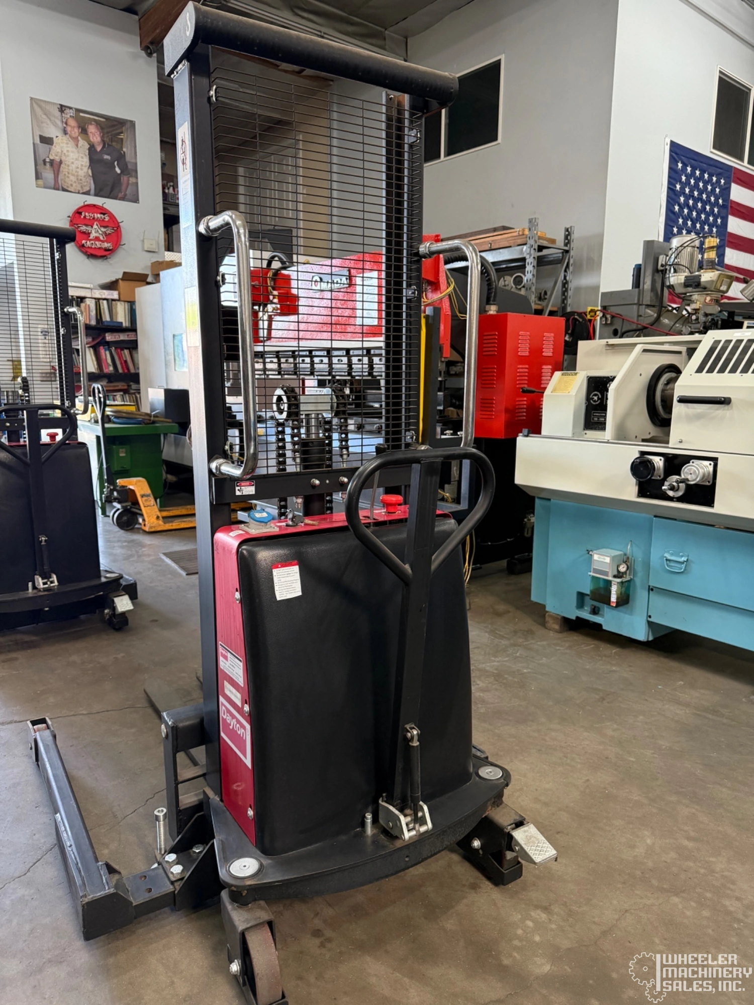 DAYTON 5RRZ4 Powered-Lift/Manual-Push Straddle Stacker #7664 #1