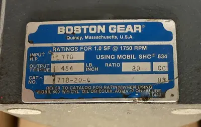 Used BOSTON GEAR 718-20-C Speed Reducers | Surplus Asset Holdings #1204403