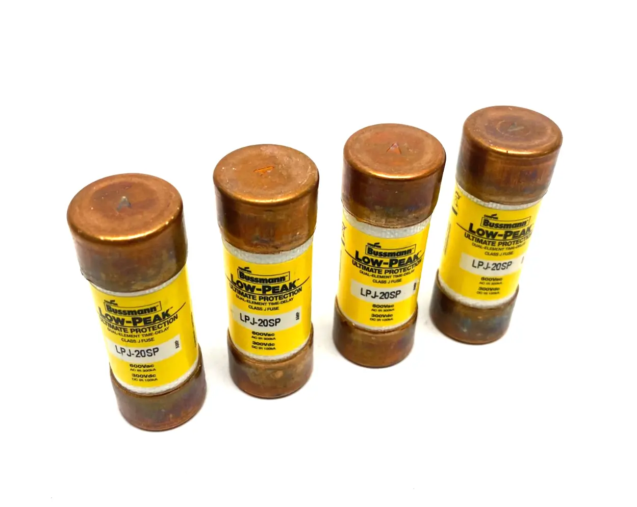 USED BUSSMANN LOW-PEAK TIME DELAY DUAL ELEMENT FUSE CLASS J