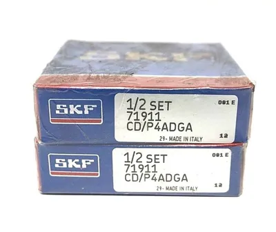 NEW SET SKF 71911 CD /P4ADGA BALL BEARING 71911CDP4ADGA