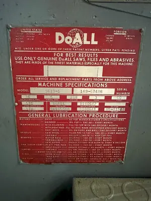 USED DOALL 3613-1