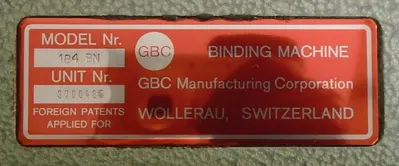 USED GBC 184 BN