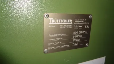 2002 TRUTZSCHLER BDT - 019/1720 Textile Machinery | Yellow Tag Capital Recovery (7)