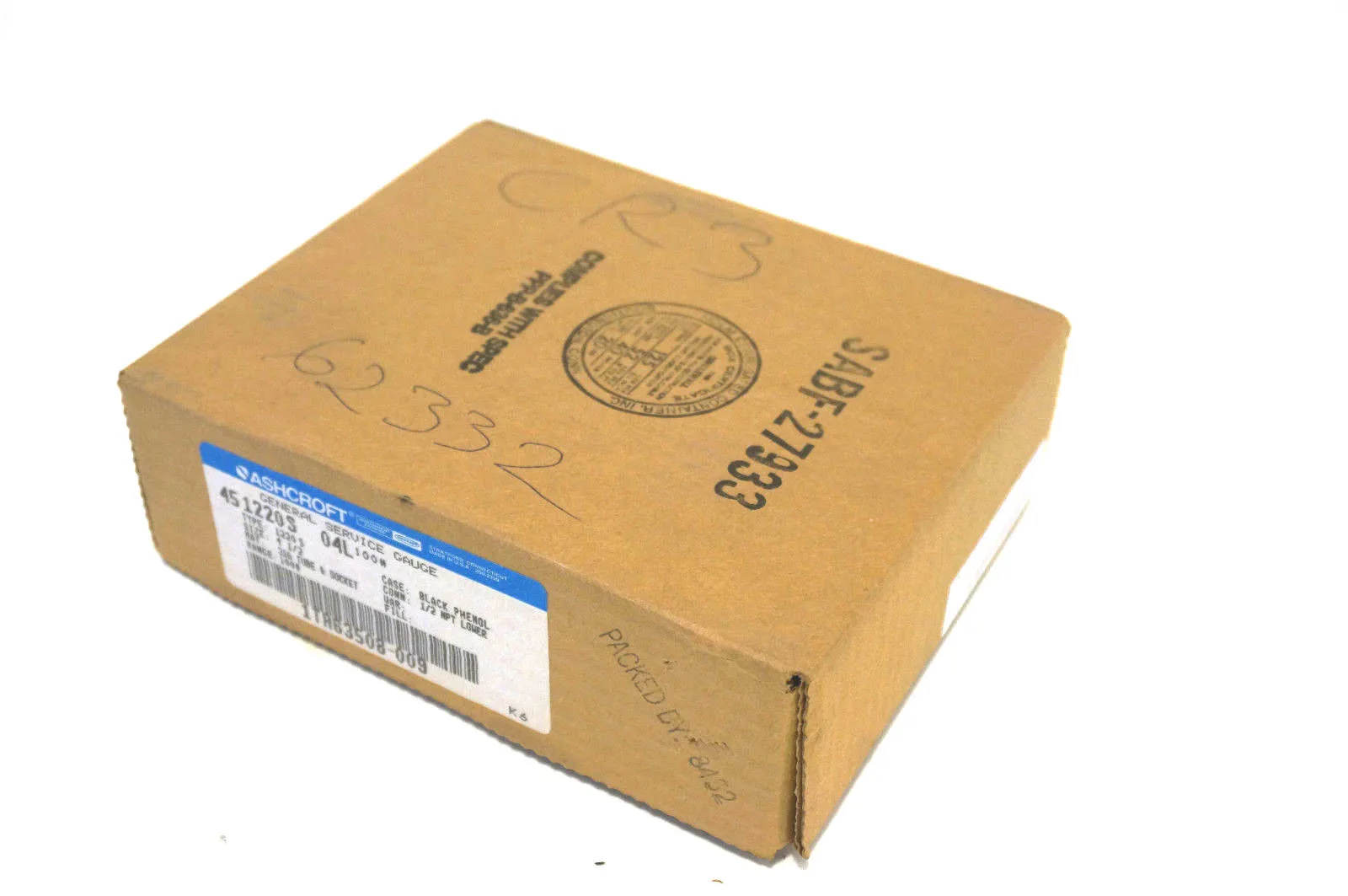 NEW ASHCROFT 45-1220S-04L-100 GAUGE 451220S04L100