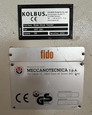 USED 2012 KOLBUS BOOK PRODUCTION LINE BF 530