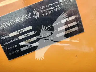 USED 2025 TIGER CLAW TC3000T