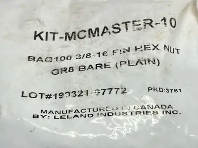 90499A031 | High-Strength Steel Hex Nut SAE Grade 8 3/8"-16 Thread Size LOT OF 300 - New
