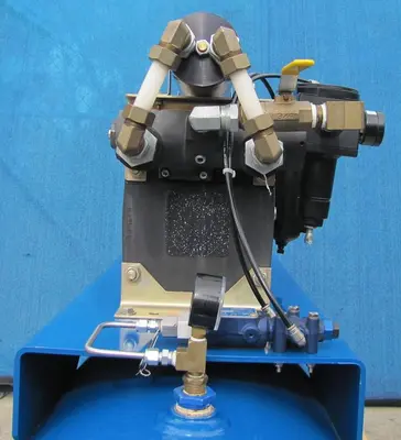 Haskel 8AGD-2 Single Stage Double Action Gas Booster with 80 Gallon Tank