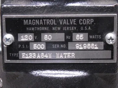 Magnatrol E133A64W WATER 1" Solenoid Valve 500 PSI 120V New
