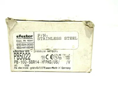 NEW EFECTOR PB-100-SBR14-HFPKG / US // V PRESSURE SENSOR PB5022