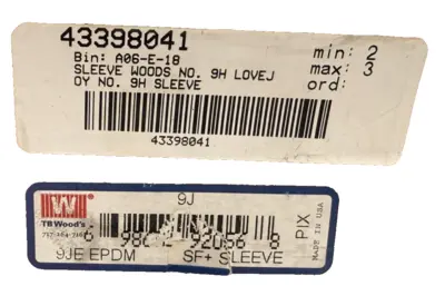 NEW TB WOODS 9JE EPDM SURE-FLEX PLUS SF+ COUPLING SLEEVE INSERT