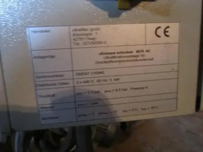 USED ULTRA AQUA SYSTEMS 0016 AC
