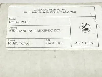 USED OMEGA STRAIN GAUGE TO DC ISOLATED TRANSMITTER 10-30V