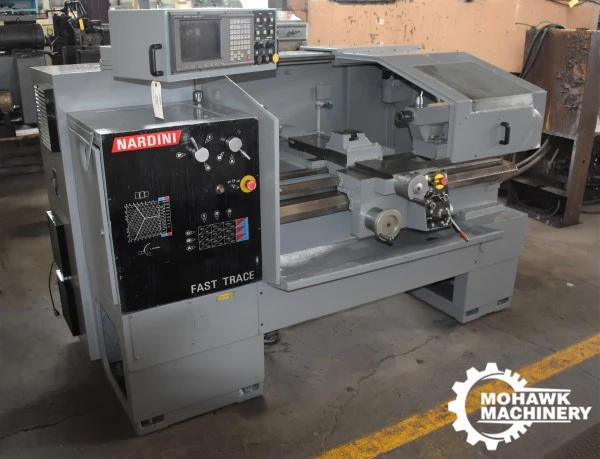 17.5" X 40" NARDINI "FAST TRACE" CNC LATHE w/GE FANUC 20T TEACH CONTROL & 10” 3-JAW CHUCK