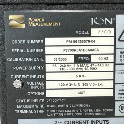 NEW Power Measurement PM-9612B076-04